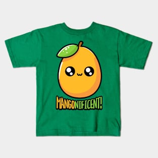 Mangonificent! Cute Mango Pun Kids T-Shirt